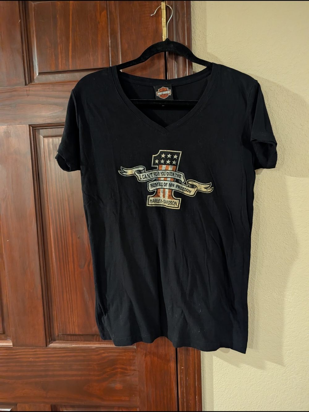 Harley-Davidson Women's Black V-Neck Graphic Tee